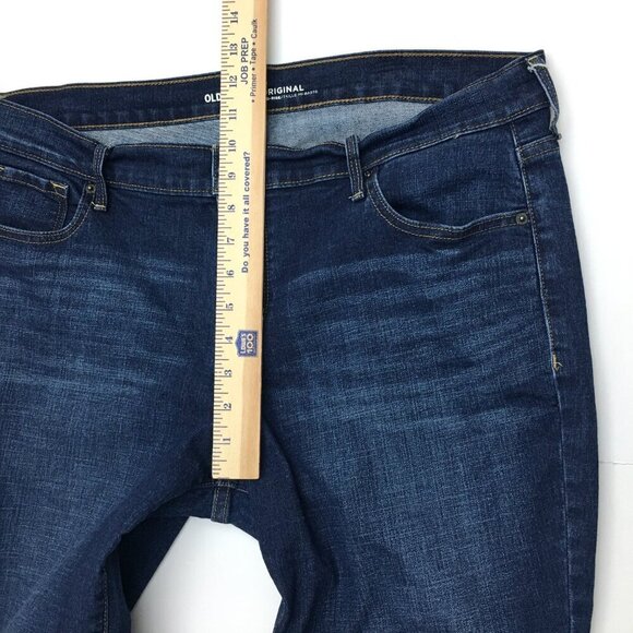 Old Navy Women's Jeans Original Straight Leg Mid Rise Dark Wash Stretch size 14S - Picture 6 of 8